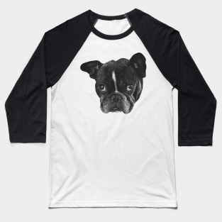 Boston Terrier Dog head Baseball T-Shirt